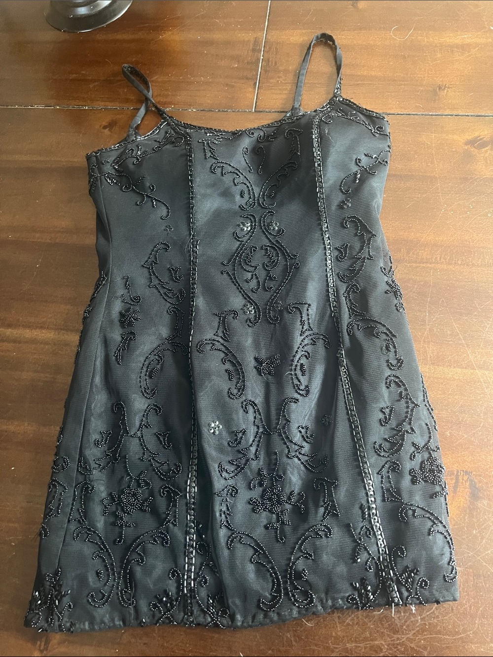 Laundry By Shelli Segal Black Beaded Mini Dress
